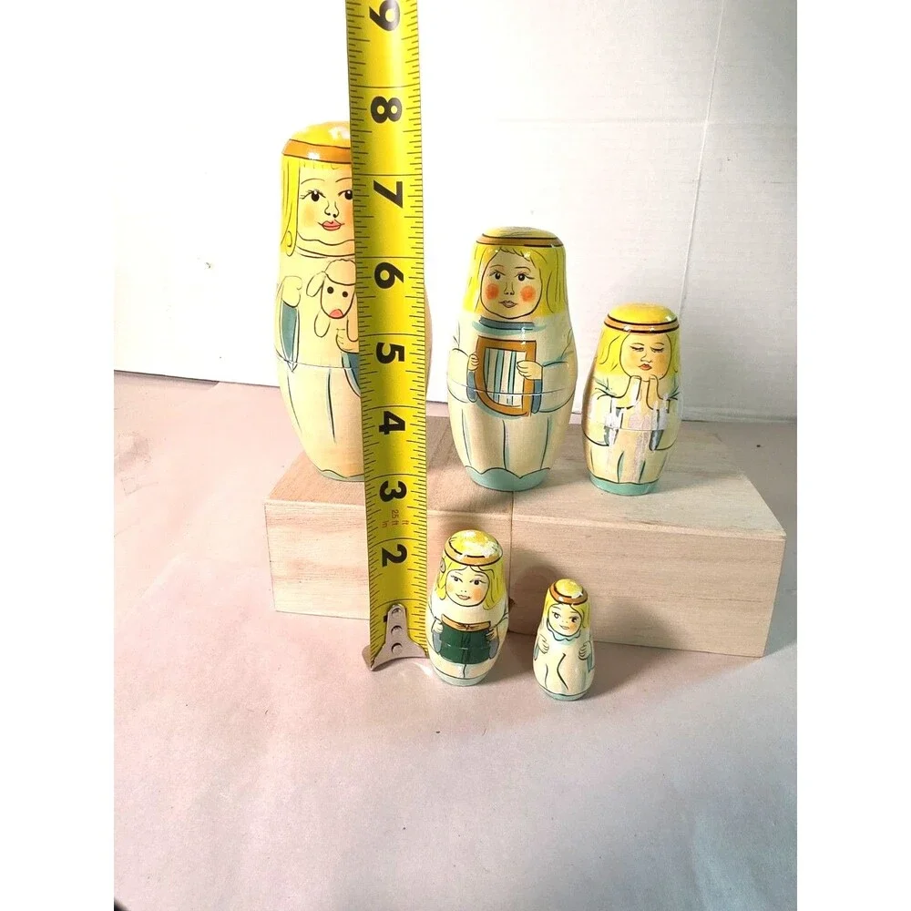 Vintage Russian Nesting Dolls Set Of 5 Terry's Village